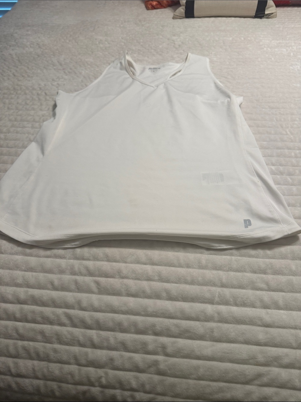 Prince White Athletic Tank